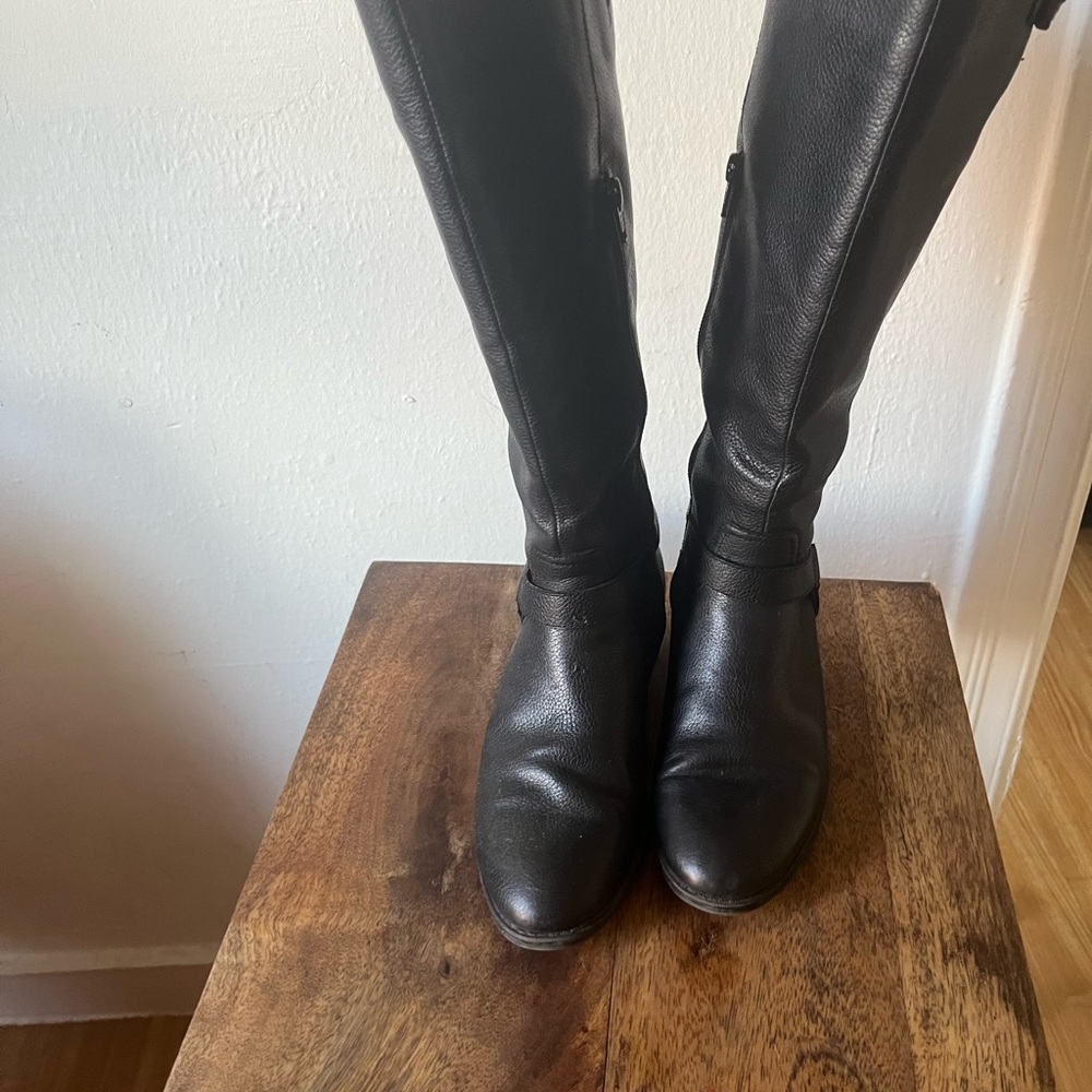 Ralph Lauren Double RL Black Heeled Boots